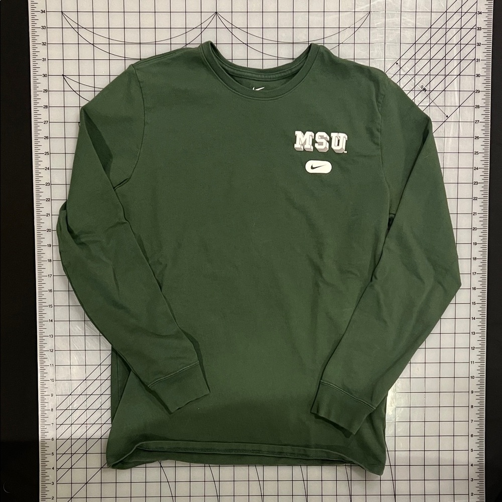 Nike Green MSU Long Sleeve Tee - Michigan State Spartans